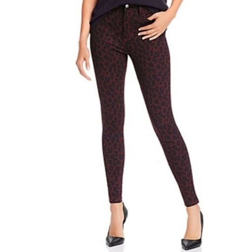 NWT Aqua Red Leopard Skinny pant Size XS